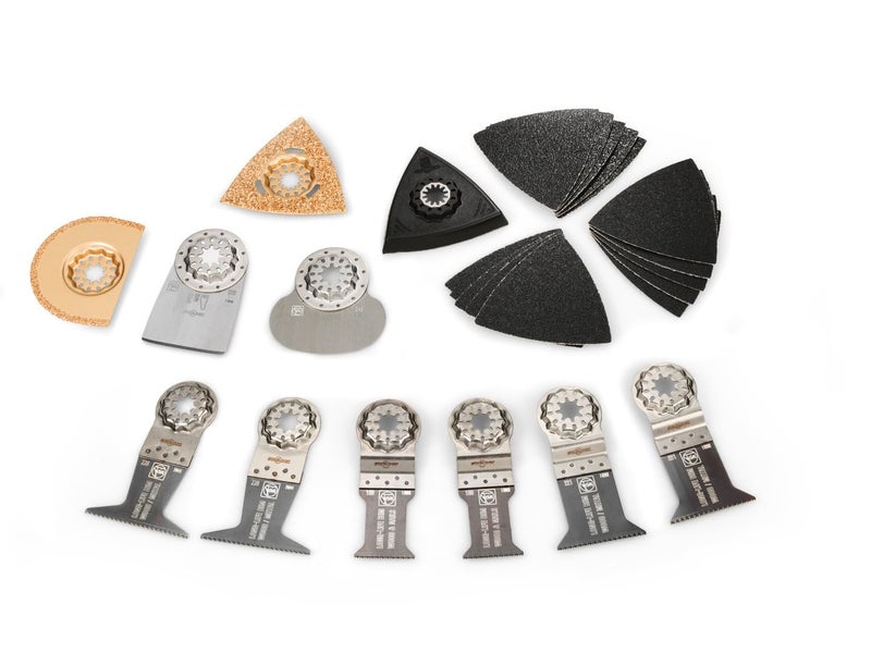 Fein Best of Starlock Renovation Set - 26-Piece Kit for Cutting, Sanding and Scraping Tasks in Wood, Metal and Other Materials, Compatible with Multi-Tools - 35222967060 - Image 1